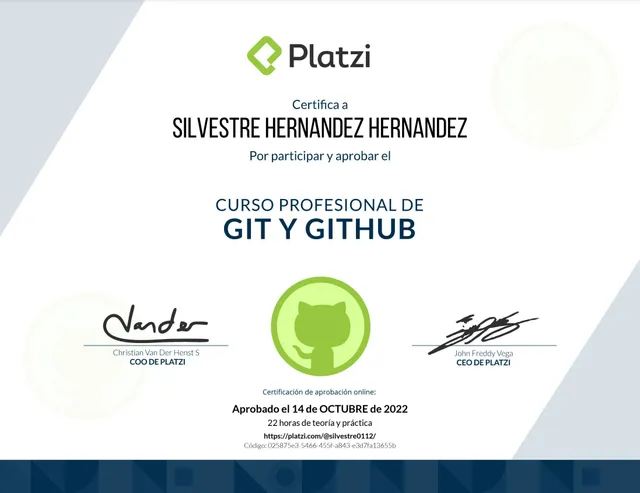 Certificado de Git (Platzi)